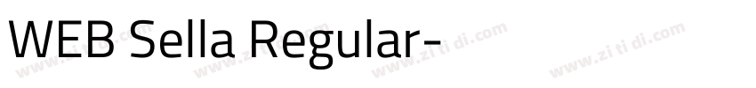 WEB Sella Regular字体转换